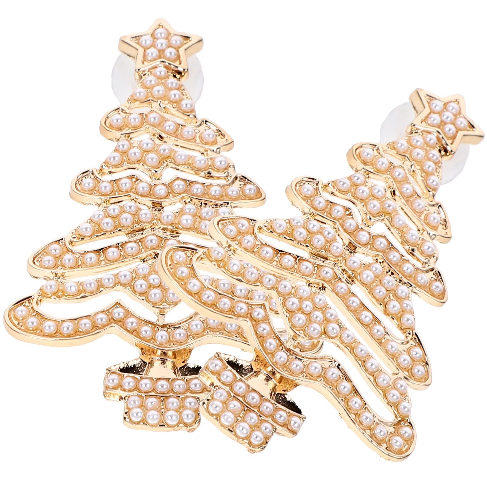 Christmas Tree Earrings for Women Sparkling Rhinestone Pearl Studs Lightweight Comfortable Holiday Accessories Metal Dangling
Christmas Tree Earrings for Women Sparkling Rhinestone Pearl Studs Lightweight Comfortable Holiday Accessories Metal Dangling