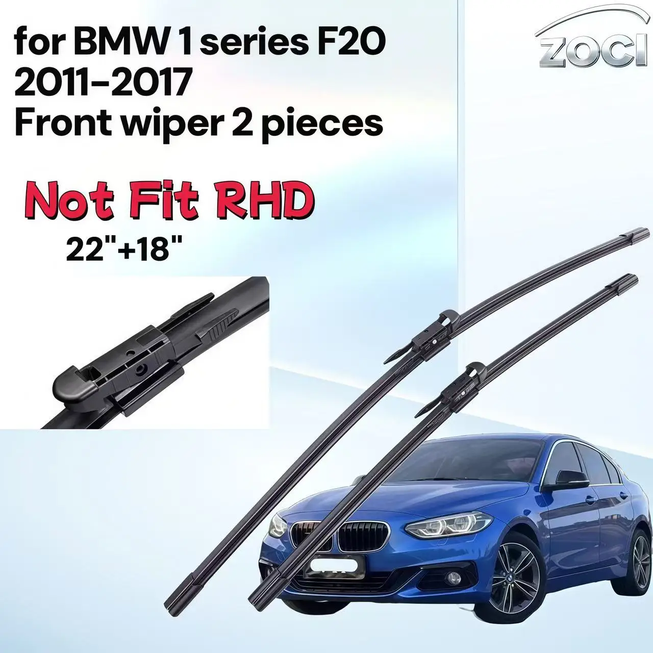 Передний дворник для BMW 1 серии F20 2011-2017 2 шт. размер 22 "+18"
Передний дворник для BMW 1 серии F20 2011-2017 2 шт. размер 22 "+18"