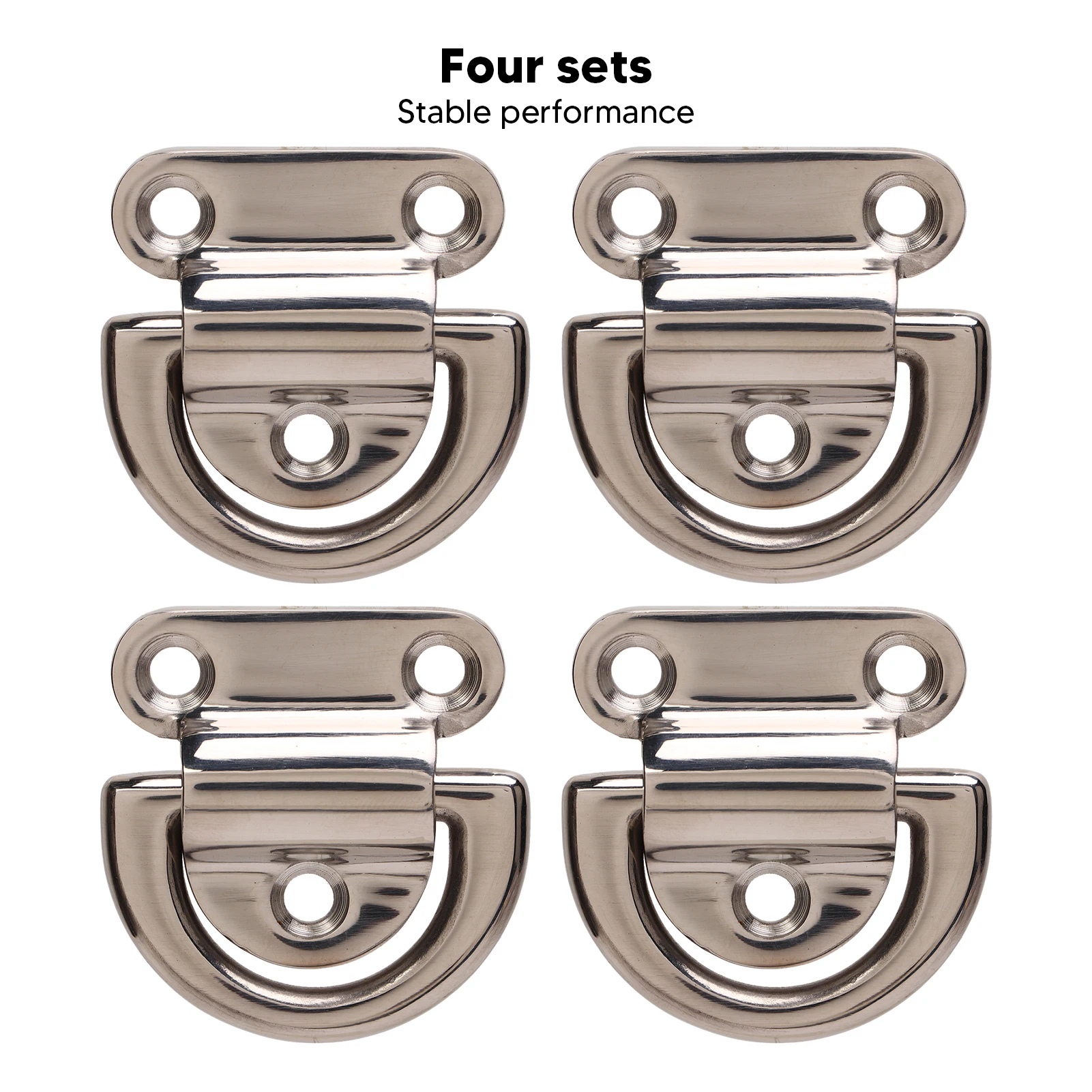 4 Sets Stainless Steel Folding Pad Eye Polishing Rustproof D Rings Deck Folding Pad Eye for Marine Yacht 
4 Sets Stainless Steel Folding Pad Eye Polishing Rustproof D Rings Deck Folding Pad Eye for Marine Yacht