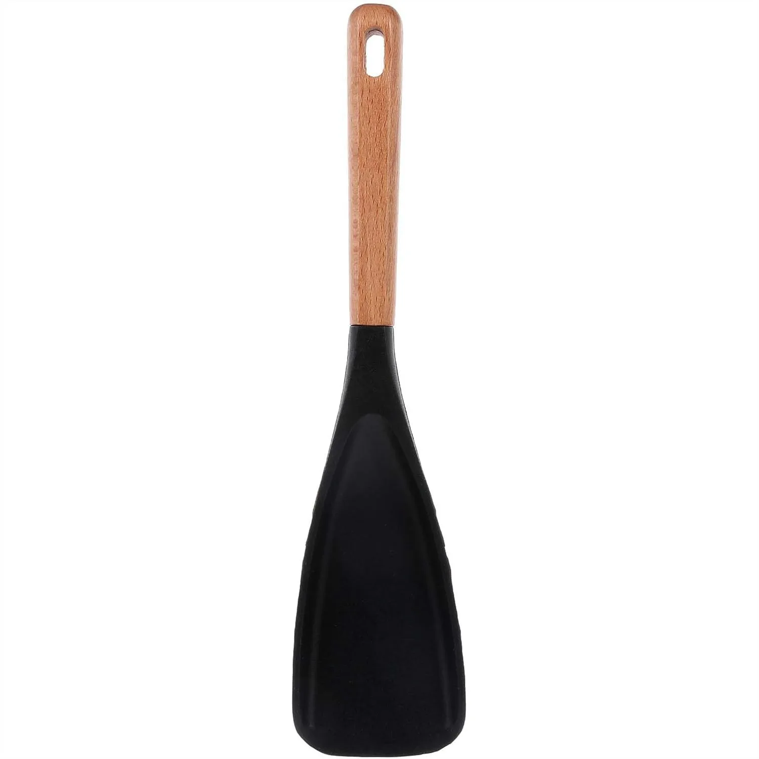Silicone Cooking Spoon with Wooden Handle, Heat Resistant Spatula for Mixing and Serving, Non-Stick Safe Utensil, Black
Silicone Cooking Spoon with Wooden Handle, Heat Resistant Spatula for Mixing and Serving, Non-Stick Safe Utensil, Black