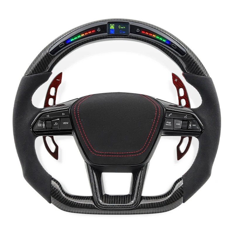 Customized LED Car Steering Wheel for Audi A3 A4 A5 A6 A7 Q3 Q5 Q7 RS3 RS4 RS5 S3 S4 S5 Q5L 2017-2021 Flat Bottom Steering Wheel
Customized LED Car Steering Wheel for Audi A3 A4 A5 A6 A7 Q3 Q5 Q7 RS3 RS4 RS5 S3 S4 S5 Q5L 2017-2021 Flat Bottom Steering Wheel