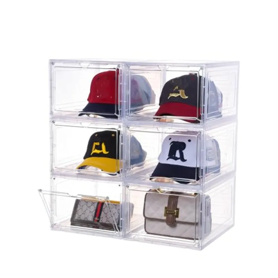 Hat Organizer for Baseball Capsset of 6 Transparent Storage Box Hat Holder With Clear Magnetic Door Stackable Rack Easy to Asse
Hat Organizer for Baseball Capsset of 6 Transparent Storage Box Hat Holder With Clear Magnetic Door Stackable Rack Easy to Asse