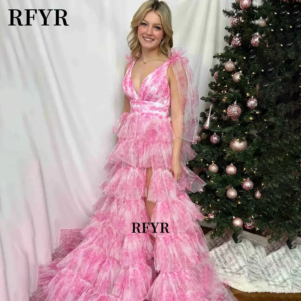 RFYR A Line Floral Prom Dress Mutilayers Elegant Party Dress Homecoming Dress Vestidos De Novia فساتين السهرة Custoized
RFYR A Line Floral Prom Dress Mutilayers Elegant Party Dress Homecoming Dress Vestidos De Novia فساتين السهرة Custoized