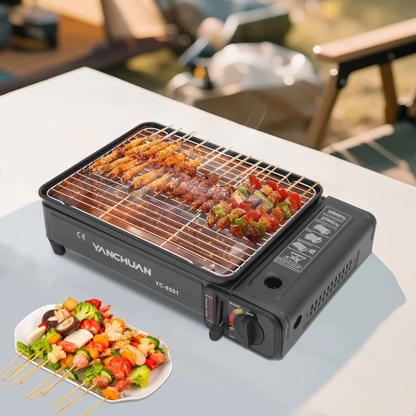 2.2KW Portable LPG/Butane Gas Grill Stove Outdoor Camping Stove Cooking BBQ Cooker Kit w/Carrying Case for Traveling Trekking RV
2.2KW Portable LPG/Butane Gas Grill Stove Outdoor Camping Stove Cooking BBQ Cooker Kit w/Carrying Case for Traveling Trekking RV