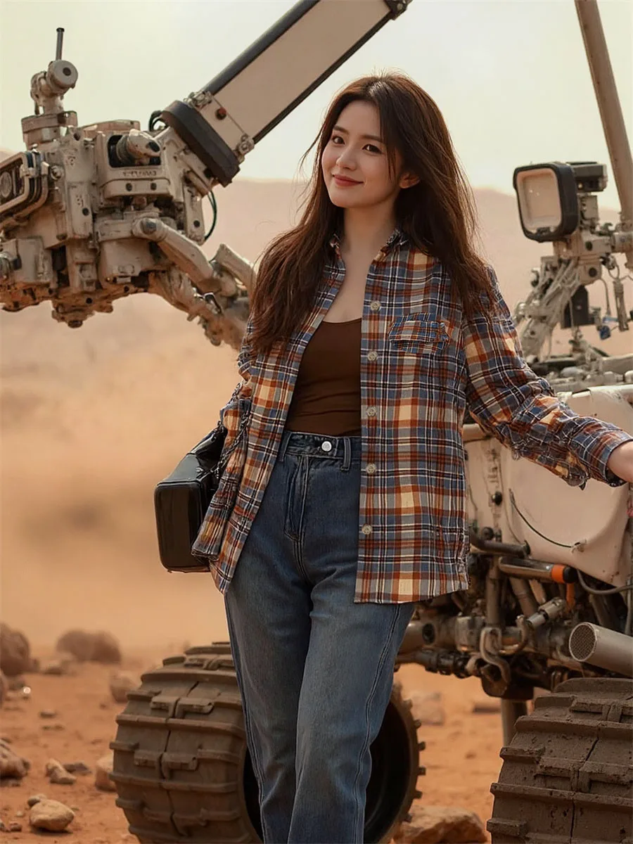 Coffee Oversize Shirts Woman Korean Style Women Long Sleeve Plaid Pattern Print Button Front Casual Preppy College Simple Basic
Coffee Oversize Shirts Woman Korean Style Women Long Sleeve Plaid Pattern Print Button Front Casual Preppy College Simple Basic