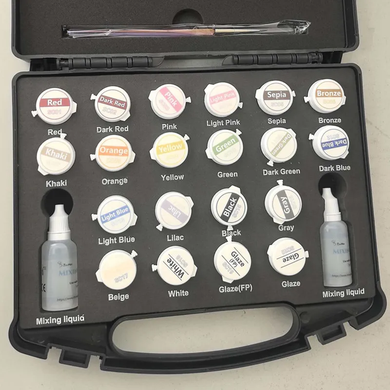 Dental Glaze Paste for Glass Ceramic Stains - Forming Liquid Colors Lab Materials for Dental Professional
Dental Glaze Paste for Glass Ceramic Stains - Forming Liquid Colors Lab Materials for Dental Professional