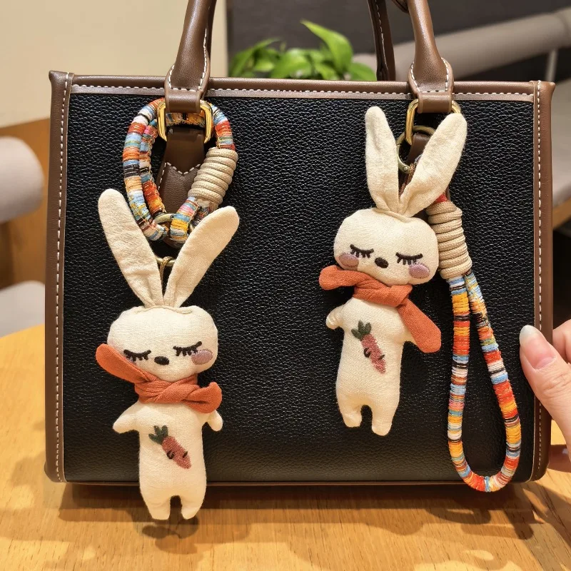Handmade Soft Fabric rabbit Keyring Bag Charm Phone Lanyard Cute Cartoon Fashion Accessory Premium Quality for Purse Backpack
Handmade Soft Fabric rabbit Keyring Bag Charm Phone Lanyard Cute Cartoon Fashion Accessory Premium Quality for Purse Backpack