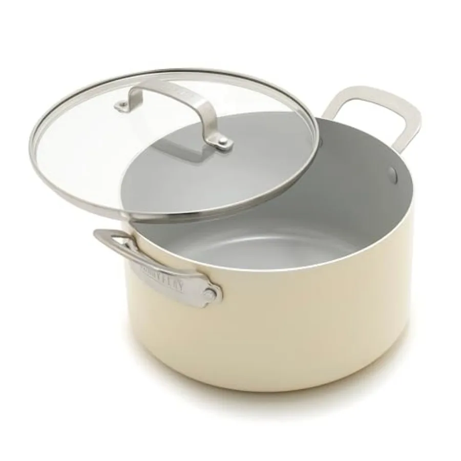 Кастрюля Bobby Flay 6QT с стеклянной крышкой, без ПФАС, с керамическим антипригарным покрытием Diamond, подходит для индукционных плит, легко моется, можно мыть в посудомоечной машине и использовать в духовке.
Кастрюля Bobby Flay 6QT с стеклянной крышкой, без ПФАС, с керамическим антипригарным покрытием Diamond, подходит для индукционных плит, легко моется, можно мыть в посудомоечной машине и использовать в духовке.