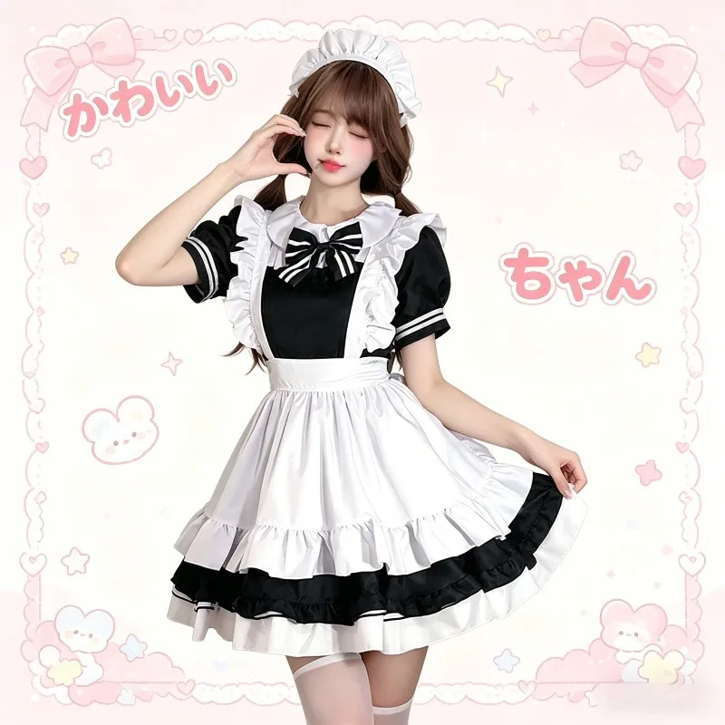 Japanese Kawaii Lolita Maid Costume Anime Little Devil Maid Outfit Peasant Blouse Women Gothic Sweet Daily Role Play Uniform
Japanese Kawaii Lolita Maid Costume Anime Little Devil Maid Outfit Peasant Blouse Women Gothic Sweet Daily Role Play Uniform