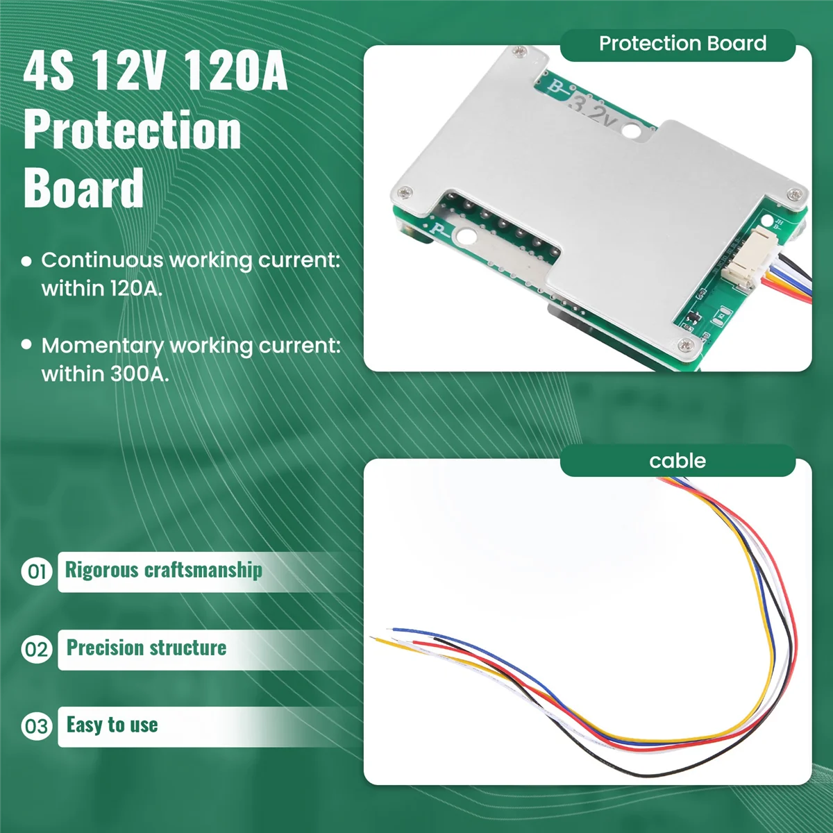 4S 12V 120A Защитная плата 3,2V BMS Литий-железная литиевая батарея Защитная плата зарядного устройства с платой баланса мощности батареи ГОРЯЧИЙ
4S 12V 120A Защитная плата 3,2V BMS Литий-железная литиевая батарея Защитная плата зарядного устройства с платой баланса мощности батареи ГОРЯЧИЙ