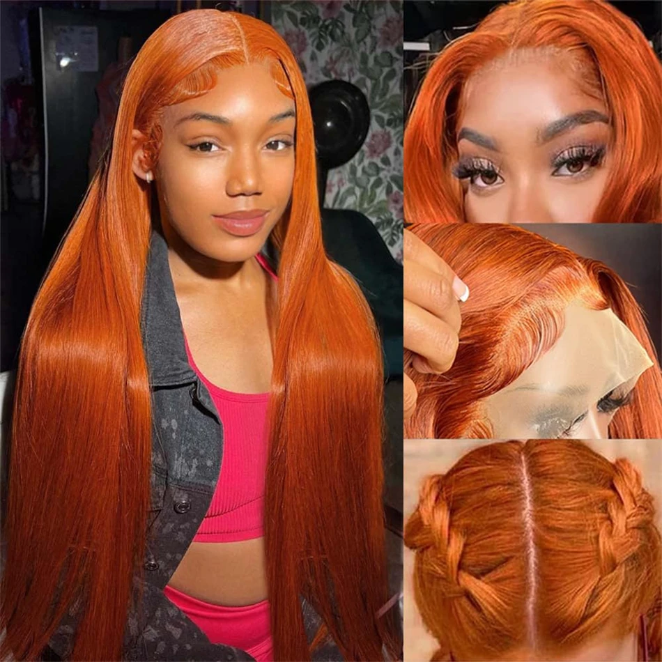 350 Orange Ginger Color Lace Front Wig Human Hair Straight Lace Front Wigs Human Hair 13x4 13x6 Hd Lace Frontal Wig Glueless Wig
350 Orange Ginger Color Lace Front Wig Human Hair Straight Lace Front Wigs Human Hair 13x4 13x6 Hd Lace Frontal Wig Glueless Wig