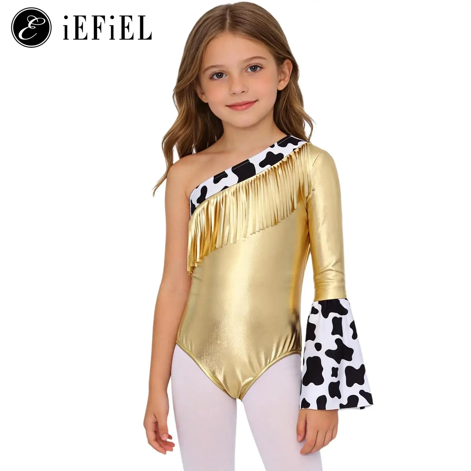 Cowgirl Costume Jumpsuit Girls Halloween Fancy Western Cowboy Dress Up Long Flare Sleeve Fringed Metallic Shiny Leotard Bodysuit
Cowgirl Costume Jumpsuit Girls Halloween Fancy Western Cowboy Dress Up Long Flare Sleeve Fringed Metallic Shiny Leotard Bodysuit