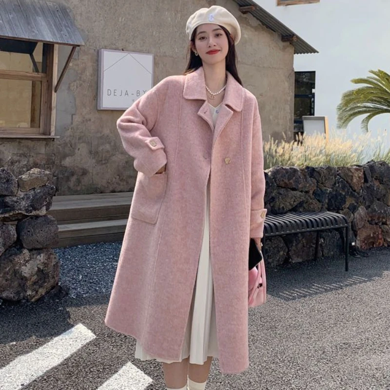 2023 Autumn Winter New High-End Mulberry Silk Rabbit Wool Reversible Cashmere Coat Women Long Temperament High Sense Woolen Coat
2023 Autumn Winter New High-End Mulberry Silk Rabbit Wool Reversible Cashmere Coat Women Long Temperament High Sense Woolen Coat