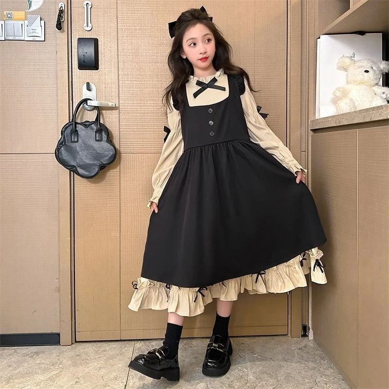 Новое осеннее шикарное двухсекционное искусственное платье принцессы для девочек 2025 года с пышными рукавами и бантом. Стильное детское платье большого размера для детей 4–12 лет.
Новое осеннее шикарное двухсекционное искусственное платье принцессы для девочек 2025 года с пышными рукавами и бантом. Стильное детское платье большого размера для детей 4–12 лет.