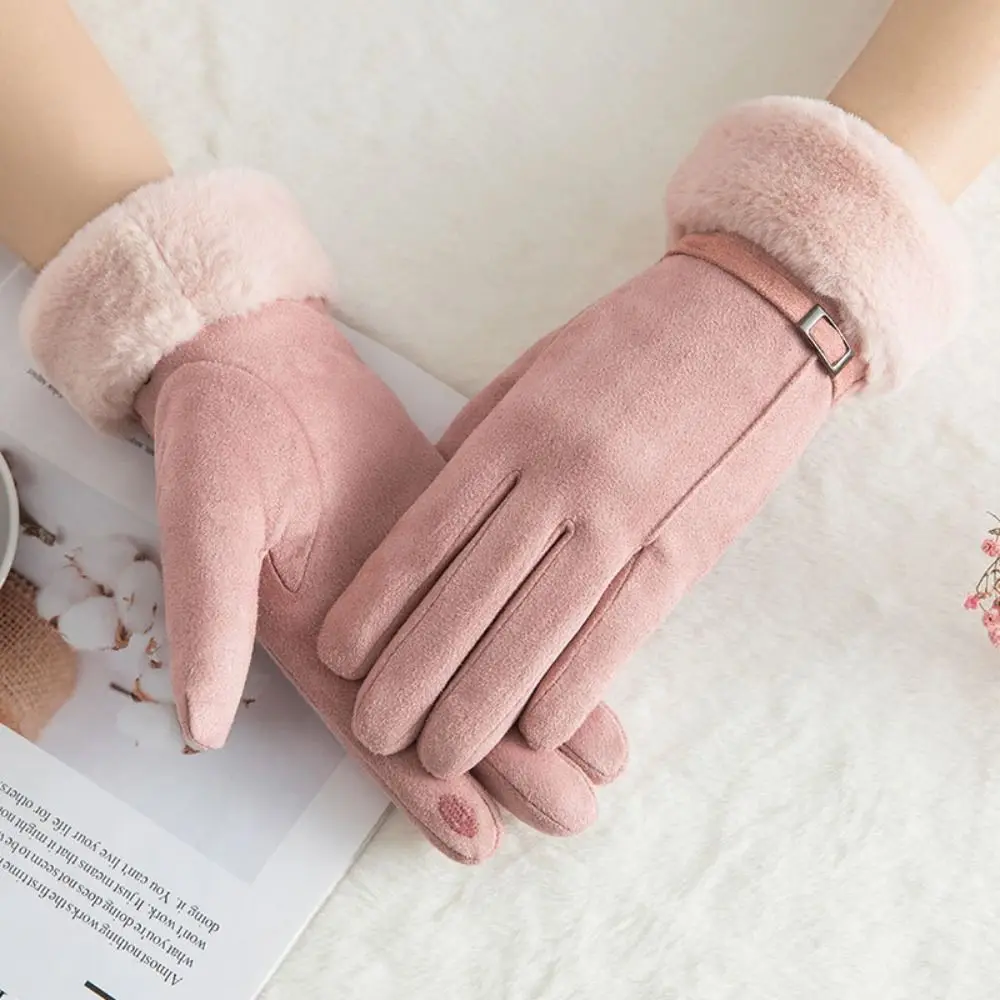 Casual Windproof Suede Gloves Soft Comfortable Full Fingers Mittens Touch Screen Warm Sports Cycling Mittens Girls
Casual Windproof Suede Gloves Soft Comfortable Full Fingers Mittens Touch Screen Warm Sports Cycling Mittens Girls
