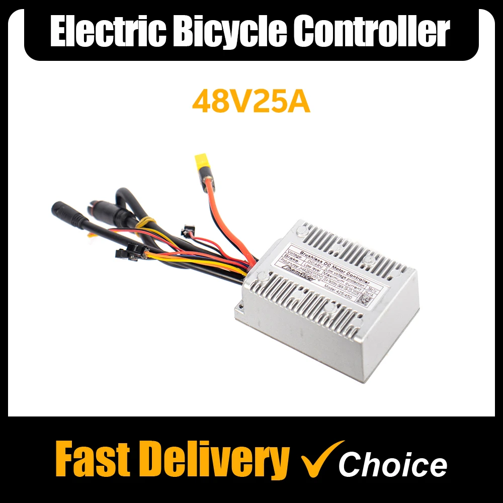 Electric Bicycle Controller 48V25A Fit for Motor 500-750W EBike Brushless Controller Kit for ChamRider DT450/DTS425
Electric Bicycle Controller 48V25A Fit for Motor 500-750W EBike Brushless Controller Kit for ChamRider DT450/DTS425