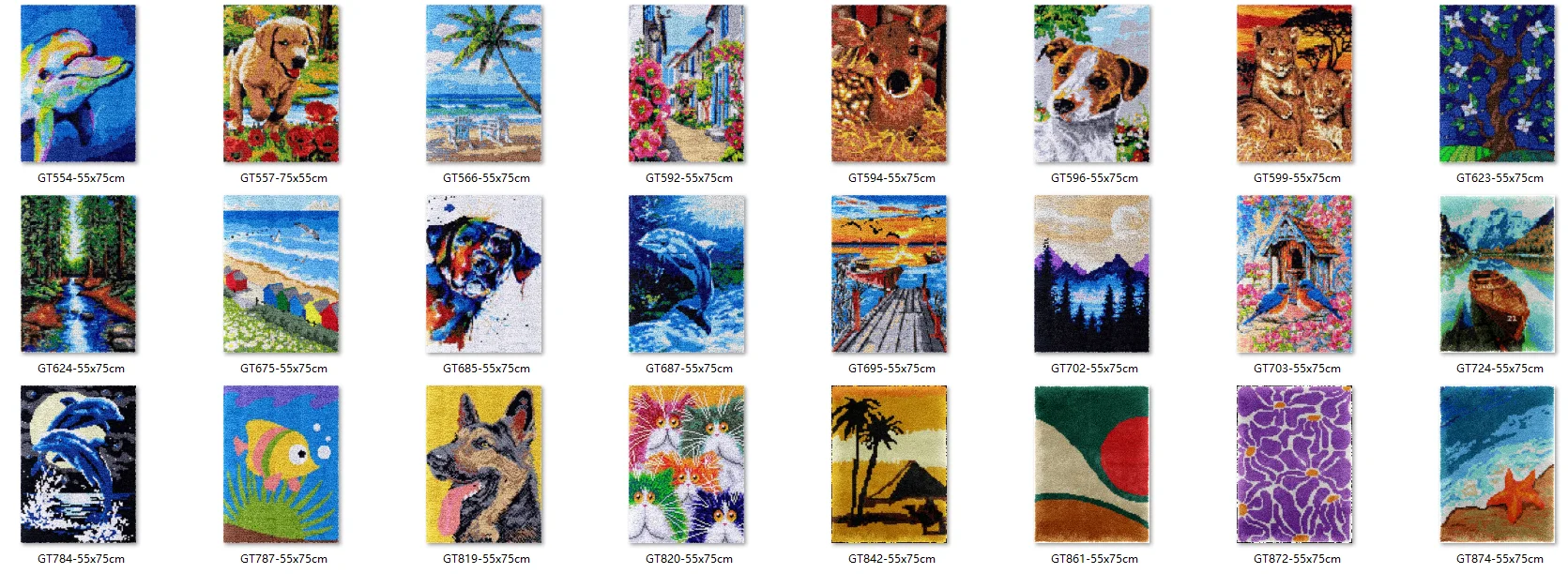 55-75CM Latch Hook Rug Kits, Tapestry Making Kits, Crochet Needlework Crafts for Adults, Pre-Printed Canvas Pattern Sea
55-75CM Latch Hook Rug Kits, Tapestry Making Kits, Crochet Needlework Crafts for Adults, Pre-Printed Canvas Pattern Sea