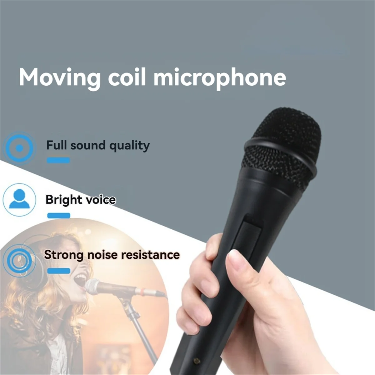 POP-lKaraoke Mic with Switch Wired Dynamic Microphone for Karaoke Vocal Music Performance
POP-lKaraoke Mic with Switch Wired Dynamic Microphone for Karaoke Vocal Music Performance