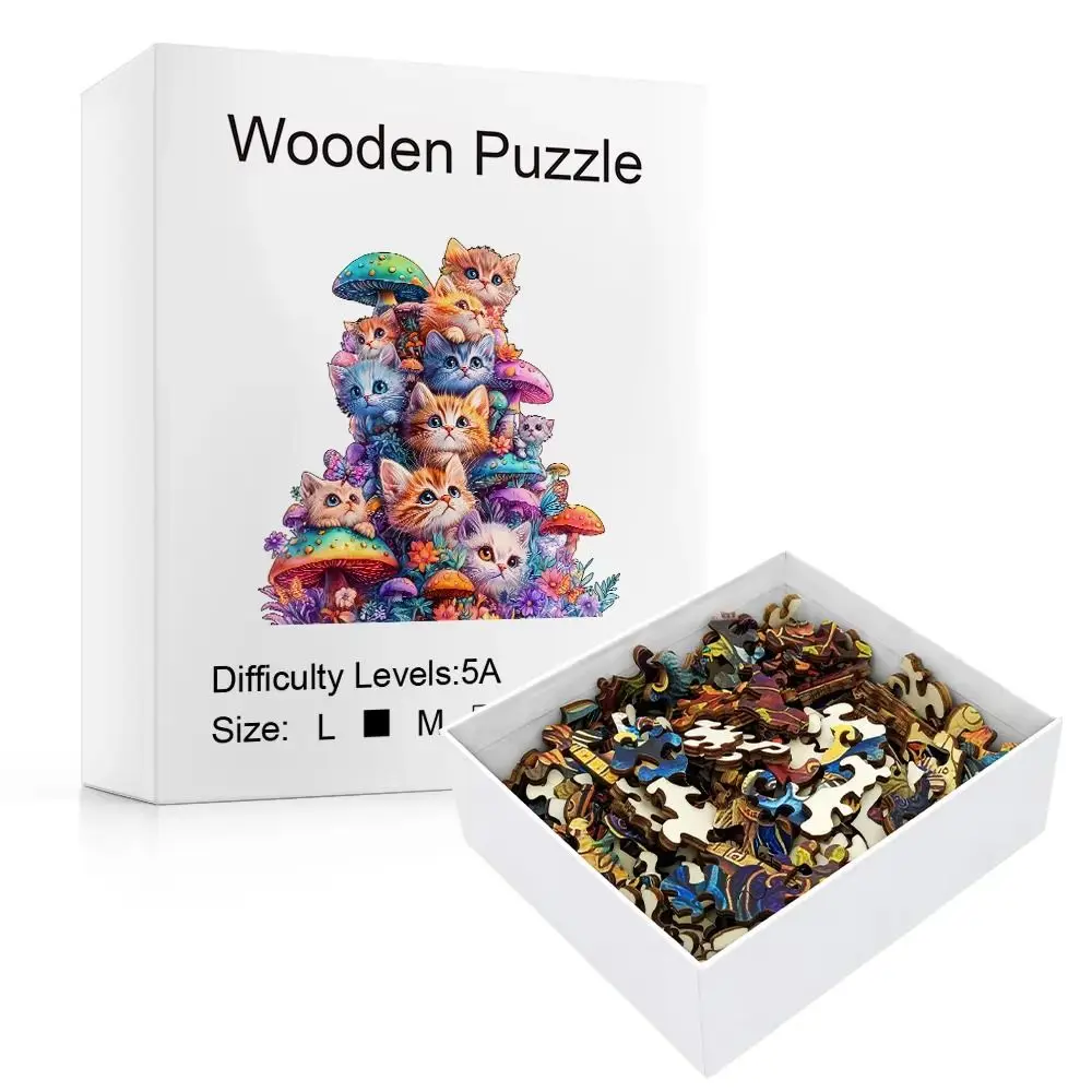 Animal Pattern Cat Puzzle Cute Mushroom Brain Burning Adult Wooden Puzzle DIY Irregular Shape Cat Wooden Jigsaw Birthday Gift
Animal Pattern Cat Puzzle Cute Mushroom Brain Burning Adult Wooden Puzzle DIY Irregular Shape Cat Wooden Jigsaw Birthday Gift