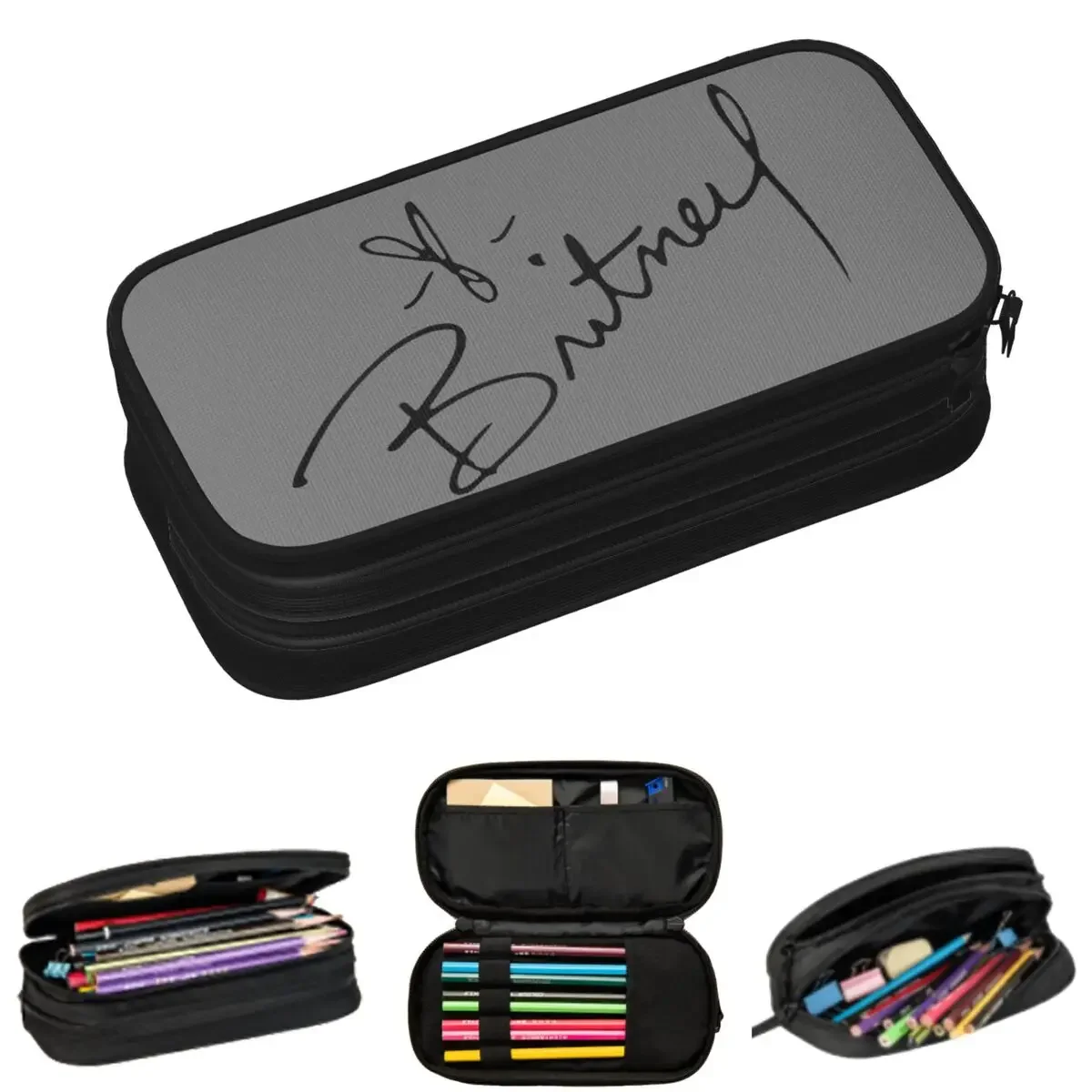 Britney Spears SIGNATURE Pencil Cases for Students Pen Box Pencil Bag Large Capacity Pencil Pouch Storage Stationery Supplies
Britney Spears SIGNATURE Pencil Cases for Students Pen Box Pencil Bag Large Capacity Pencil Pouch Storage Stationery Supplies