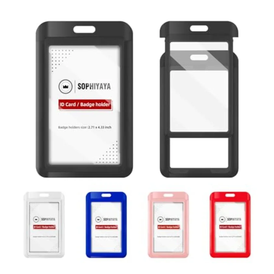 2 Pack Sliding Badge Holder with Double-Sided Windows Key Card Work Badge Sleeve for Office School Factory Teacher Student
2 Pack Sliding Badge Holder with Double-Sided Windows Key Card Work Badge Sleeve for Office School Factory Teacher Student