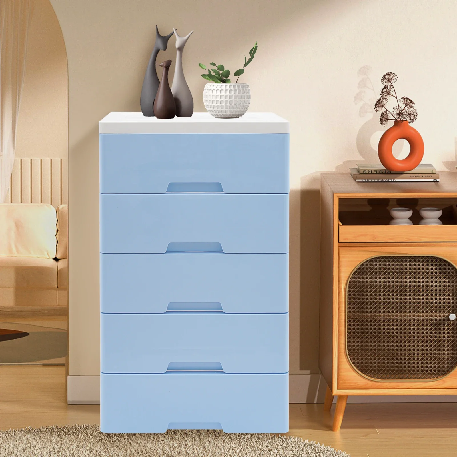 5-уровневый пластиковый органайзер на колесиках | Высокий шкаф для хранения вещей на колесах для шкафа, спальни и офиса | Многоцелевая полка
5-уровневый пластиковый органайзер на колесиках | Высокий шкаф для хранения вещей на колесах для шкафа, спальни и офиса | Многоцелевая полка