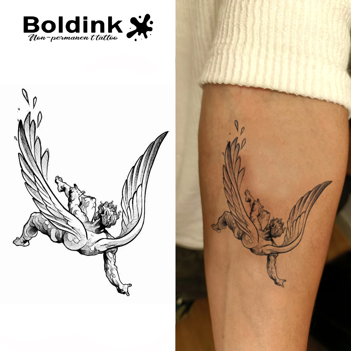 Временная татуировка Boldink Fallen Angel, последние до 15 дней, новая технология, волшебная водонепроницаемая полуперманентная наклейка.
Временная татуировка Boldink Fallen Angel, последние до 15 дней, новая технология, волшебная водонепроницаемая полуперманентная наклейка.