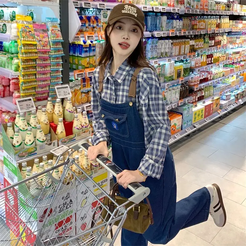 Anti-Aging Ele Design Double-Sided Wear Denim Overalls Women's Autumn Winter plus Size Faionable Color Blo Jumpsuits
Anti-Aging Ele Design Double-Sided Wear Denim Overalls Women's Autumn Winter plus Size Faionable Color Blo Jumpsuits