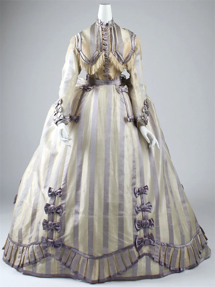 1867s Civil War Victorian Edwardian Gothic Walking Dress Historical French Court Queen Elegant Duchess Ball Gown
1867s Civil War Victorian Edwardian Gothic Walking Dress Historical French Court Queen Elegant Duchess Ball Gown