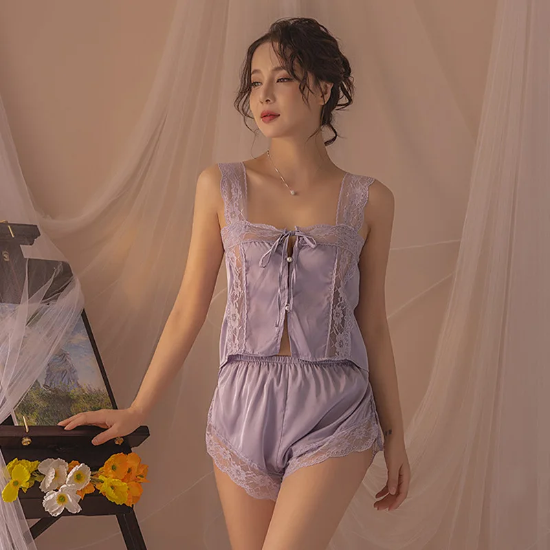 Sexy underwear lace suit passionate suspender pajama uniform transparent ice thin style tempting two-piece set
Sexy underwear lace suit passionate suspender pajama uniform transparent ice thin style tempting two-piece set