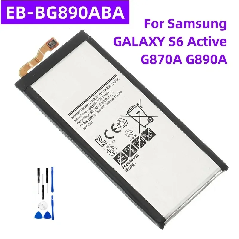 New Replacement Battery EB-BG890ABA For Samsung Galaxy S6 Active G890A G870A Phone Battery 3500mAh+Tools
New Replacement Battery EB-BG890ABA For Samsung Galaxy S6 Active G890A G870A Phone Battery 3500mAh+Tools
