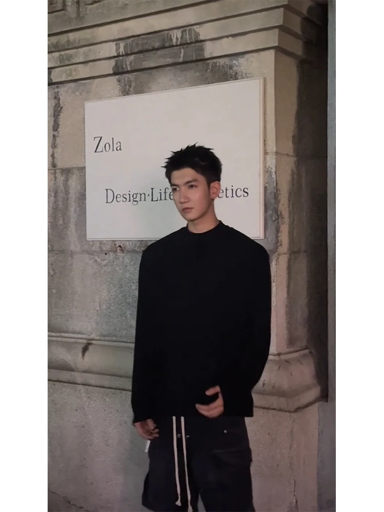 Black Double-Sided Cashmere Long Sleeve Half-High Collar Men's Basic Style Versatile T-Shirt Spring Autumn Cleanfit Base Laye...
Black Double-Sided Cashmere Long Sleeve Half-High Collar Men's Basic Style Versatile T-Shirt Spring Autumn Cleanfit Base Laye...