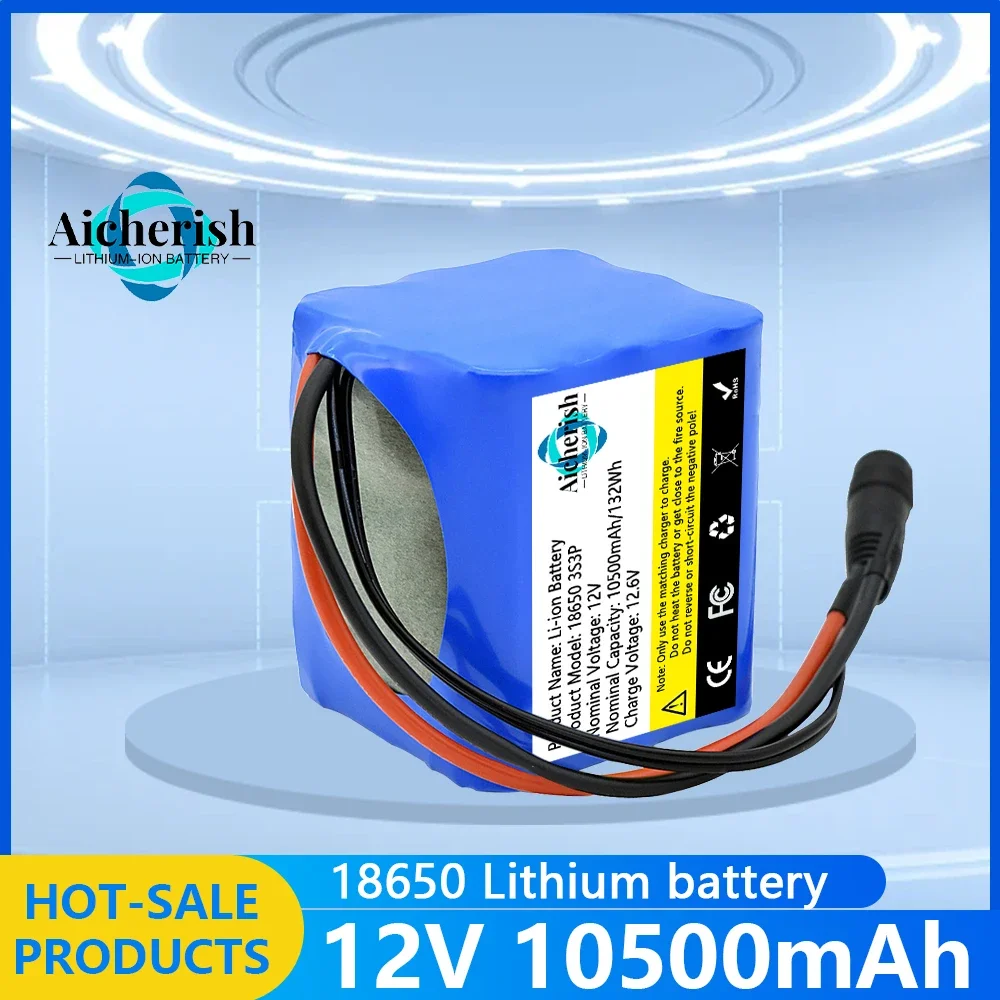 3S3P 12V 10500mAh 18650 Rechargeable Batteries 12V With BMS Lithium Battery Protection Plate + 12.6V Charger
3S3P 12V 10500mAh 18650 Rechargeable Batteries 12V With BMS Lithium Battery Protection Plate + 12.6V Charger