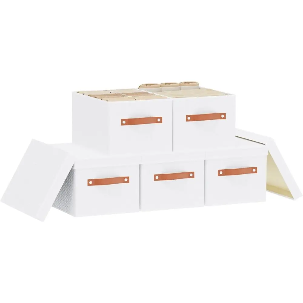 Коробки для хранения с крышками, 7,1 x 9,1 x 13 дюймов, корзины для хранения, органайзеры для шкафов и полок с ручками, белые, 5 шт.
Коробки для хранения с крышками, 7,1 x 9,1 x 13 дюймов, корзины для хранения, органайзеры для шкафов и полок с ручками, белые, 5 шт.