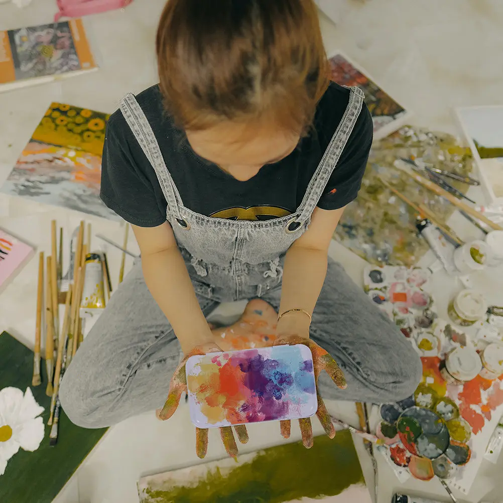 1Set Watercolor Pigment Box Lightweight Compact Painting Color Mixing Tray Convenient Portable Art Pigment Holder for Artists
1Set Watercolor Pigment Box Lightweight Compact Painting Color Mixing Tray Convenient Portable Art Pigment Holder for Artists