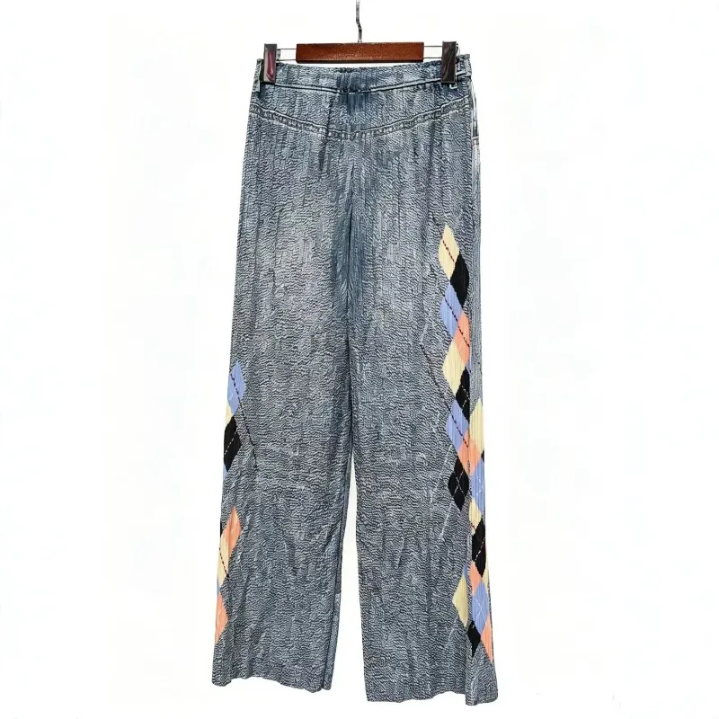 Miyake Pleated Pants 2026 Simple Design Retro Denim Straight Trousers Loose Casual Elegant Versatile Women's Fold Wide-Leg Pants
Miyake Pleated Pants 2026 Simple Design Retro Denim Straight Trousers Loose Casual Elegant Versatile Women's Fold Wide-Leg Pants