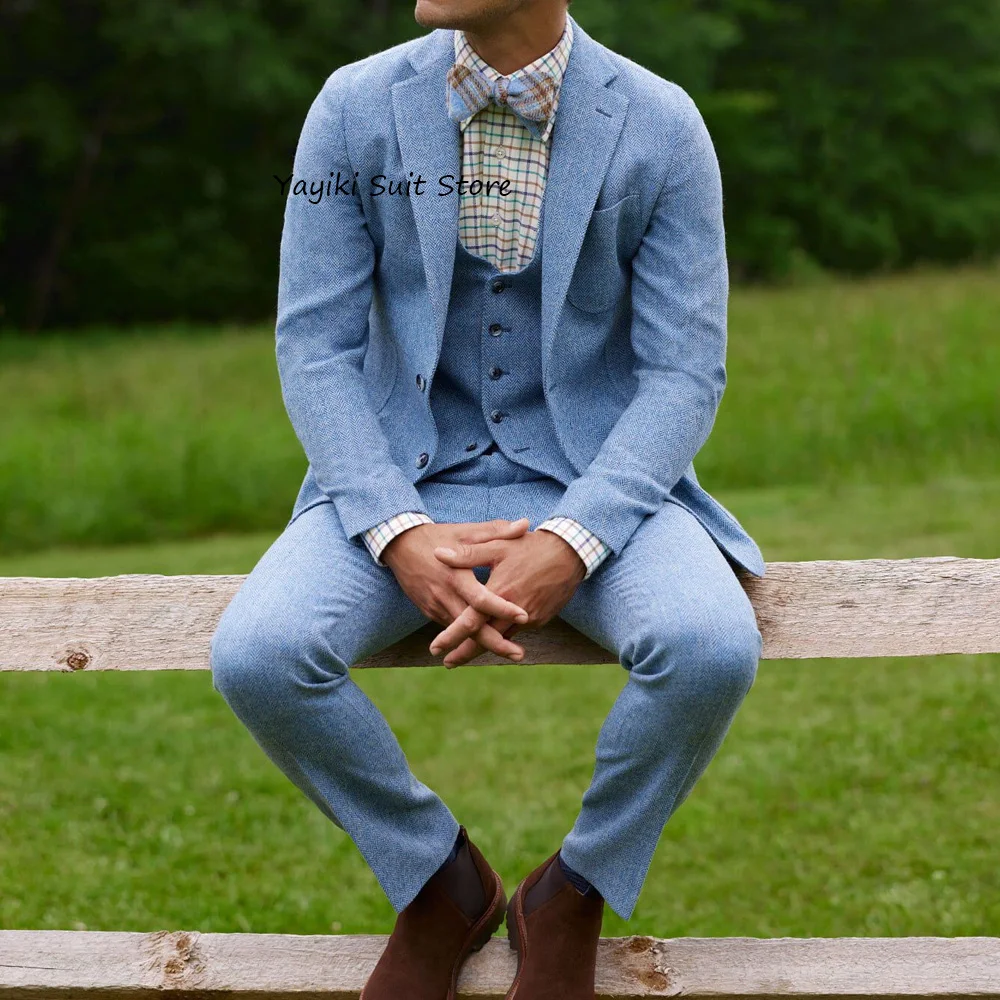 Classic Men's Suit for Man 3 Pieces Square Pockets Elegant Men's Suits Notch Lapel Casual Single-breasted Herringbone Fabric
Classic Men's Suit for Man 3 Pieces Square Pockets Elegant Men's Suits Notch Lapel Casual Single-breasted Herringbone Fabric