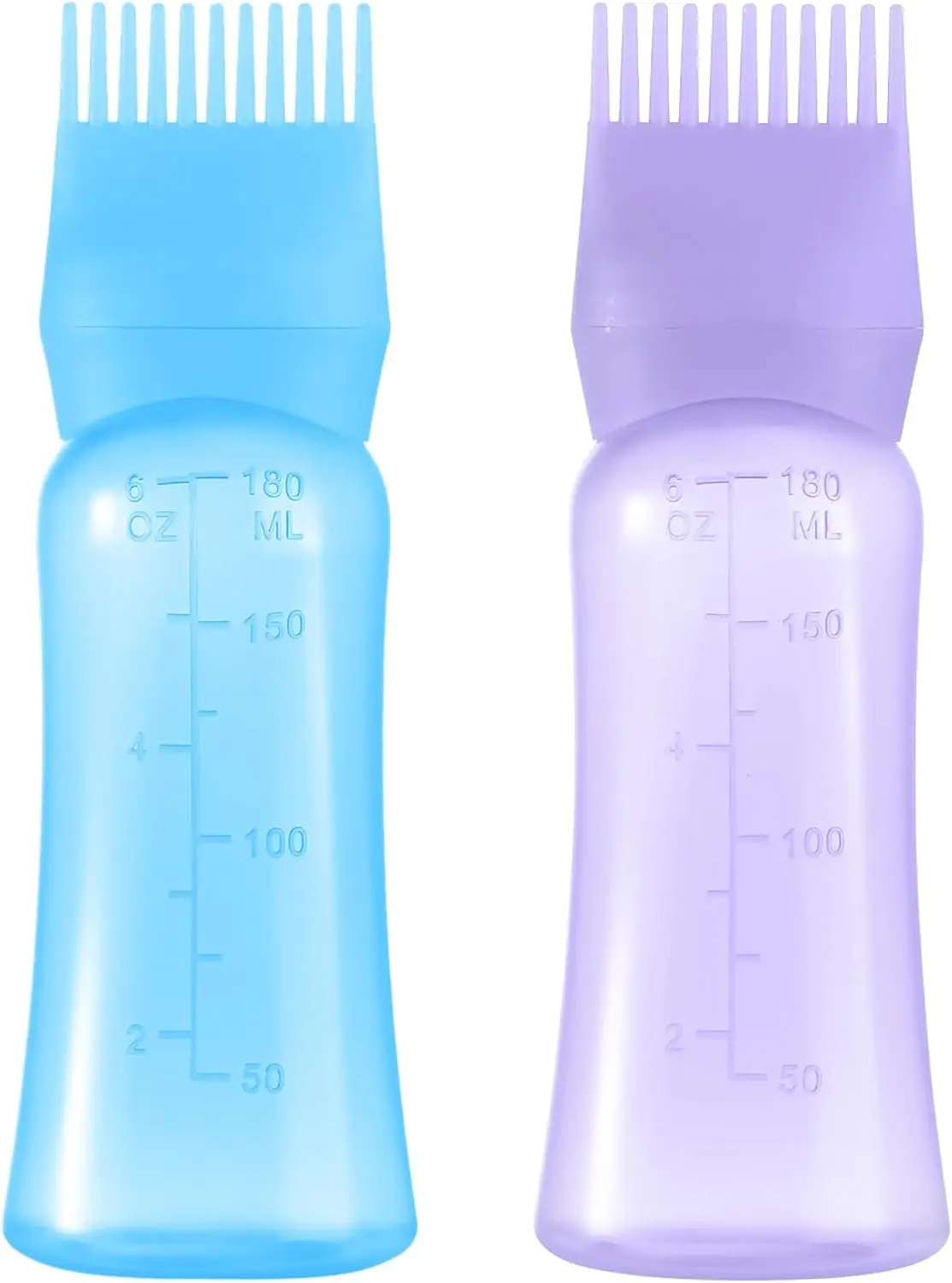 2 Pack Root Comb Applicator Bottle 6 OZ, Hair Oil Applicator for Scalp with Massage Comb, Hair Dye Applicator with Scale (Purple, Blue)
2 Pack Root Comb Applicator Bottle 6 OZ, Hair Oil Applicator for Scalp with Massage Comb, Hair Dye Applicator with Scale (Purple, Blue)