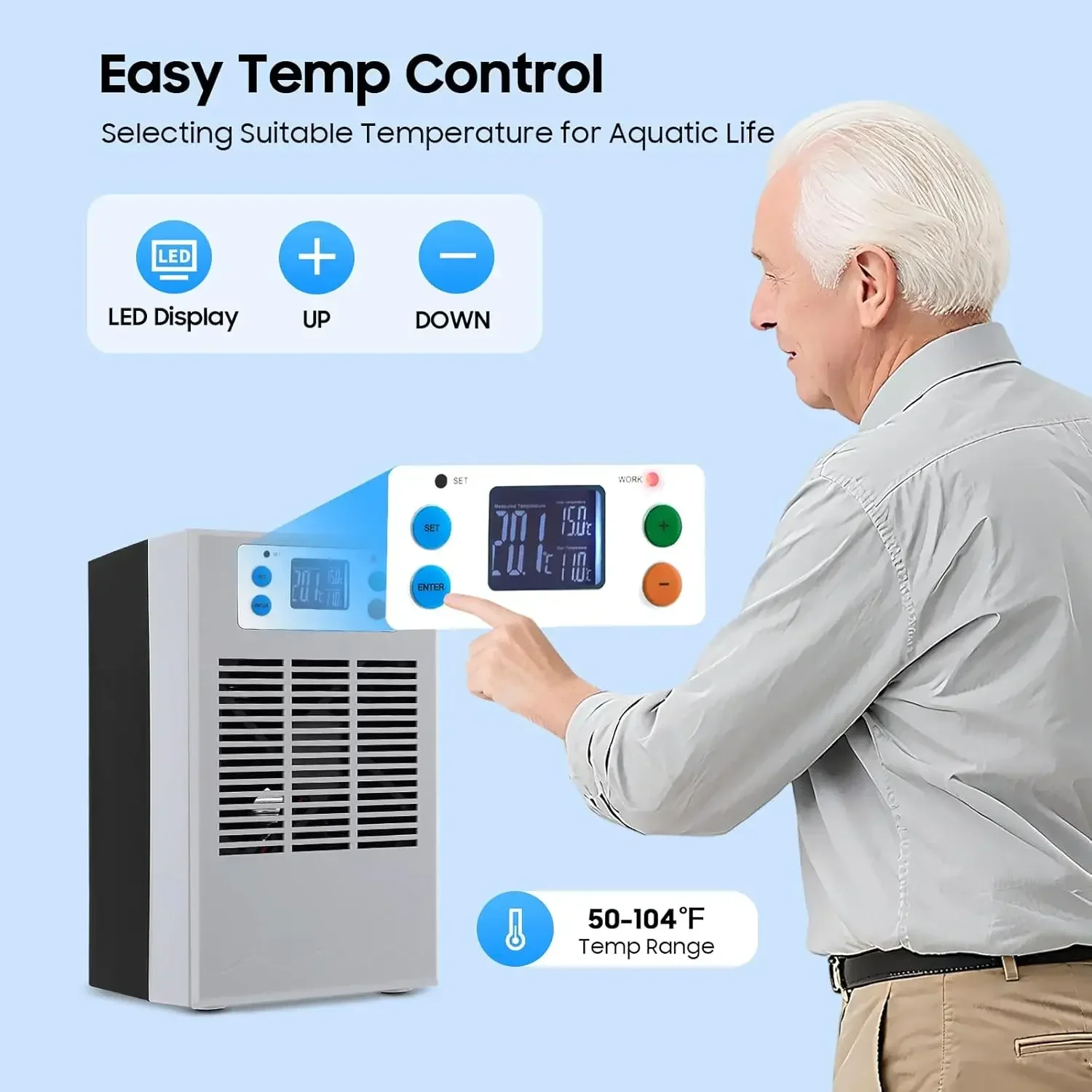 30L Fish Tank Water Chiller with Water Pump, 100W Hydroponic Water Cooler Constant Temperature Cooling System, Aquarium Chiller
30L Fish Tank Water Chiller with Water Pump, 100W Hydroponic Water Cooler Constant Temperature Cooling System, Aquarium Chiller