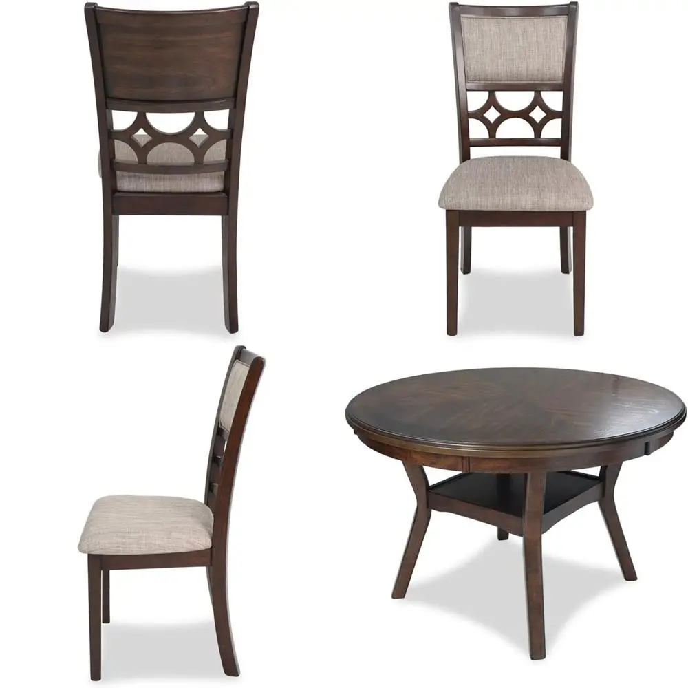 Cherry Brown 5-Piece Dining Set by Mitchell: 1 Table, 4 Chairs, Classic Style
Cherry Brown 5-Piece Dining Set by Mitchell: 1 Table, 4 Chairs, Classic Style