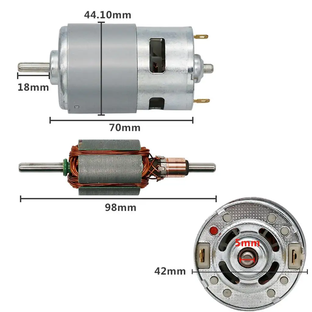 High Power 775 Ball Bearing Motor Alloy Type Large Torque DC Motor for DIY Power Tool Machine Use
High Power 775 Ball Bearing Motor Alloy Type Large Torque DC Motor for DIY Power Tool Machine Use
