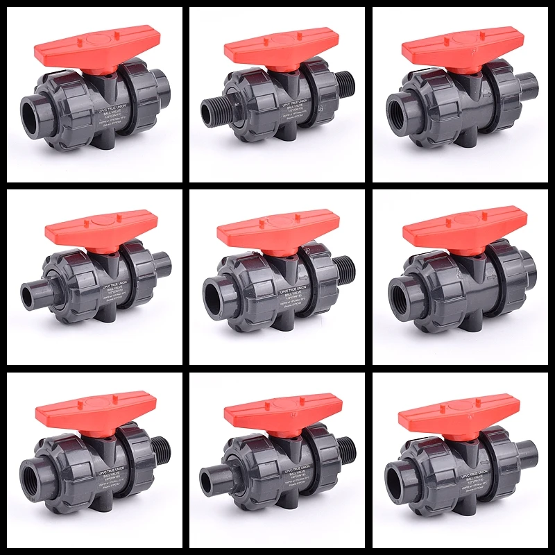 Grey 1/2 Inch~1 Inch Female Male Thread Union Ball Valve Garden Irrigation 20mm~32mm PVC Pipe Socket Water Control Valve
Grey 1/2 Inch~1 Inch Female Male Thread Union Ball Valve Garden Irrigation 20mm~32mm PVC Pipe Socket Water Control Valve