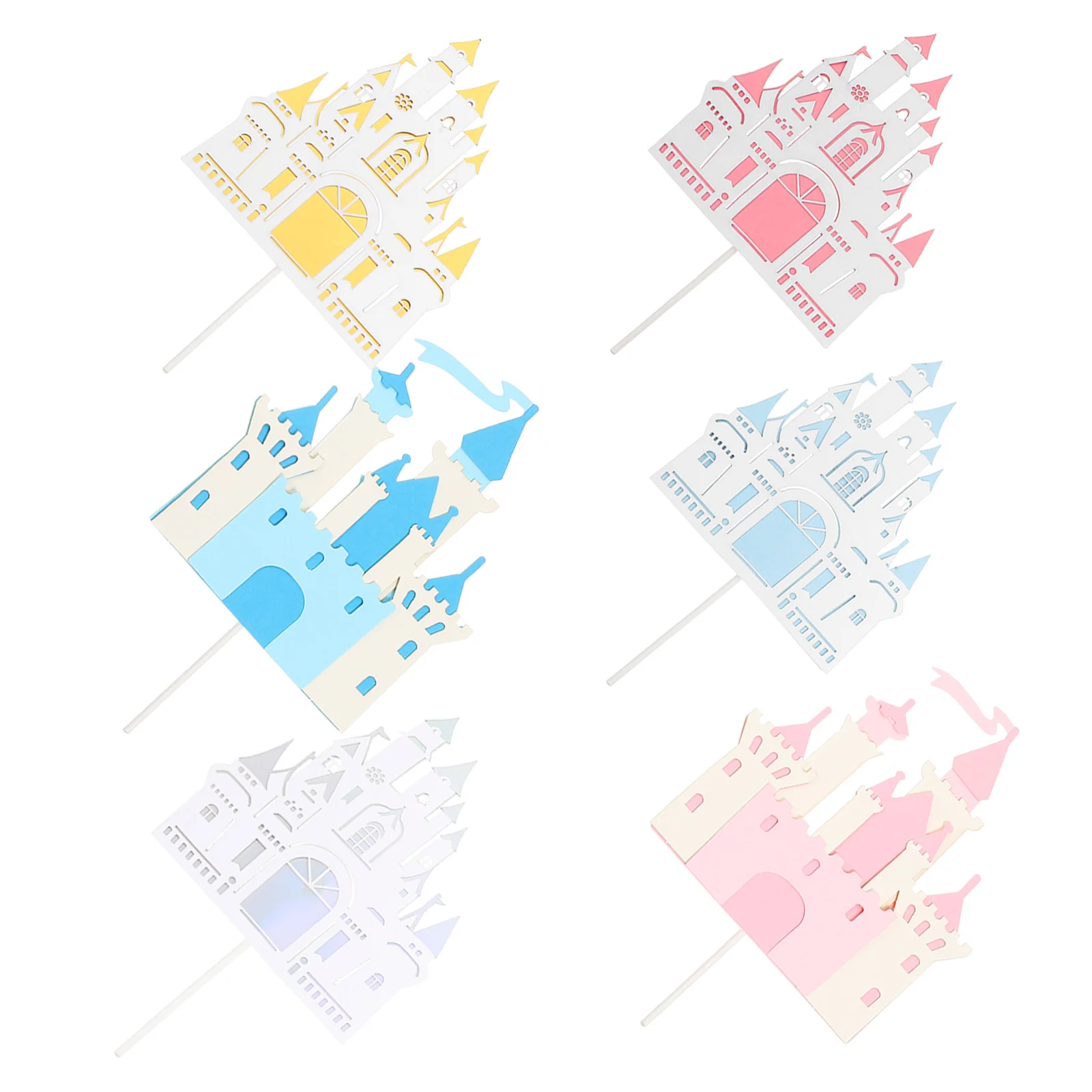 6Pcs Castle Cake Decorations Bright Color Unique Design Cupcake Dessert Decoration Birthday Wedding Cake Insert
6Pcs Castle Cake Decorations Bright Color Unique Design Cupcake Dessert Decoration Birthday Wedding Cake Insert