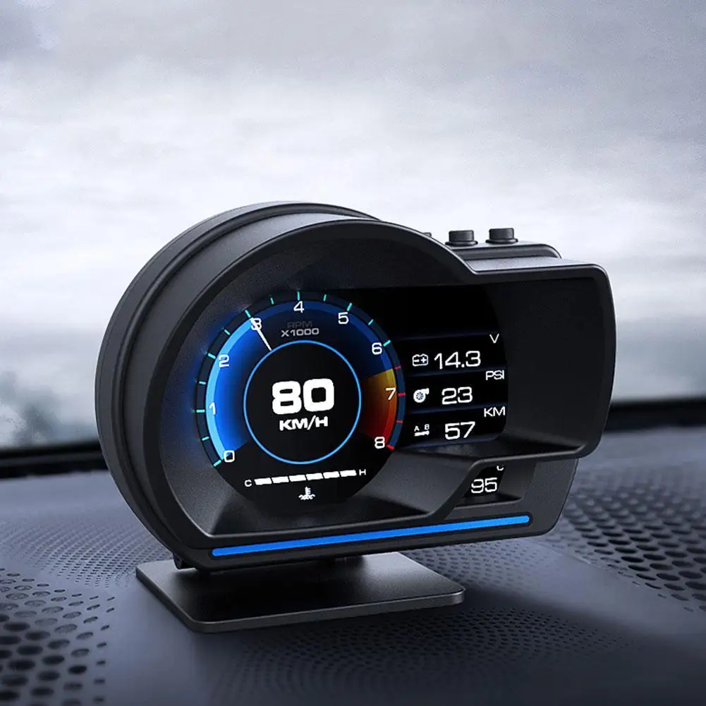 Автомобильный дисплей на лобовое стекло A501 OBD2, умный Автомобильный датчик температуры воды и масла, турбо об/мин, цифровой одометр, сигнализация безопасности, автоматический счетчик
Автомобильный дисплей на лобовое стекло A501 OBD2, умный Автомобильный датчик температуры воды и масла, турбо об/мин, цифровой одометр, сигнализация безопасности, автоматический счетчик