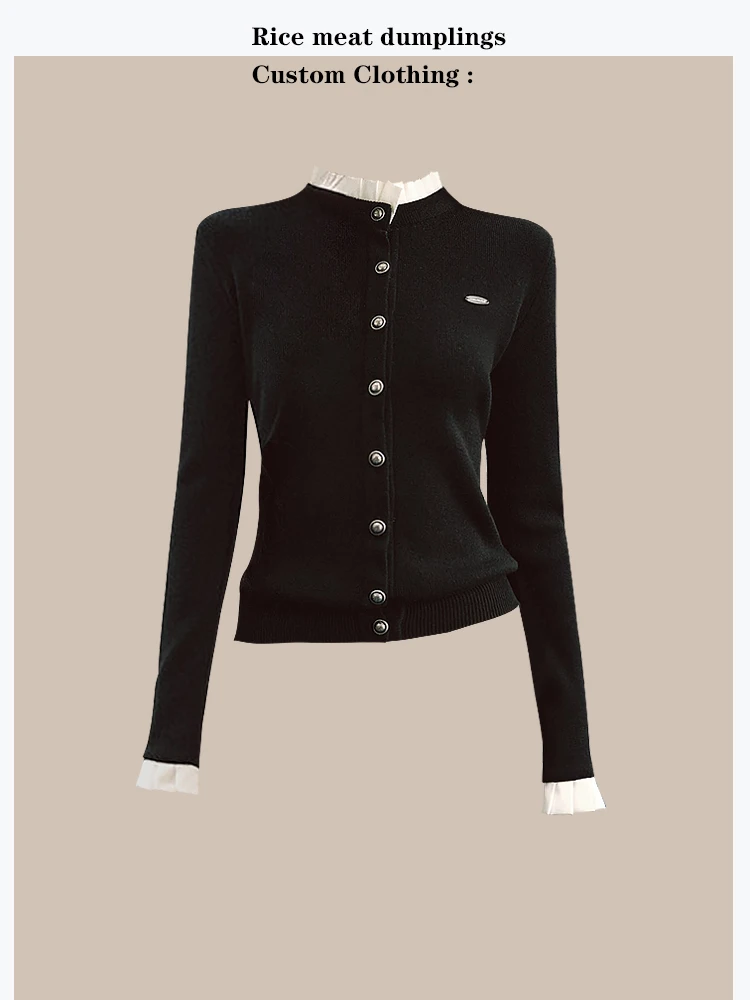 French Style Knitted Short Sleeve Sweater Stand Collar Slim Fit Color Block Wood Grain Commute Quality Top for Women
French Style Knitted Short Sleeve Sweater Stand Collar Slim Fit Color Block Wood Grain Commute Quality Top for Women