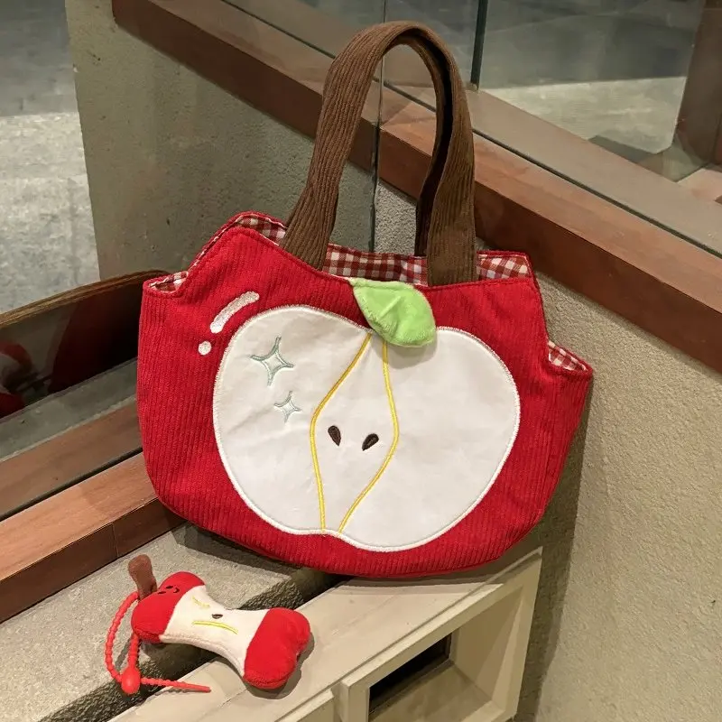 Apple Shaped Corduroy Tote Bag Cute Portable Storage Bag Handbag High-Capacity Daily Commute Shopping Bag Tablet Pouch Bag
Apple Shaped Corduroy Tote Bag Cute Portable Storage Bag Handbag High-Capacity Daily Commute Shopping Bag Tablet Pouch Bag