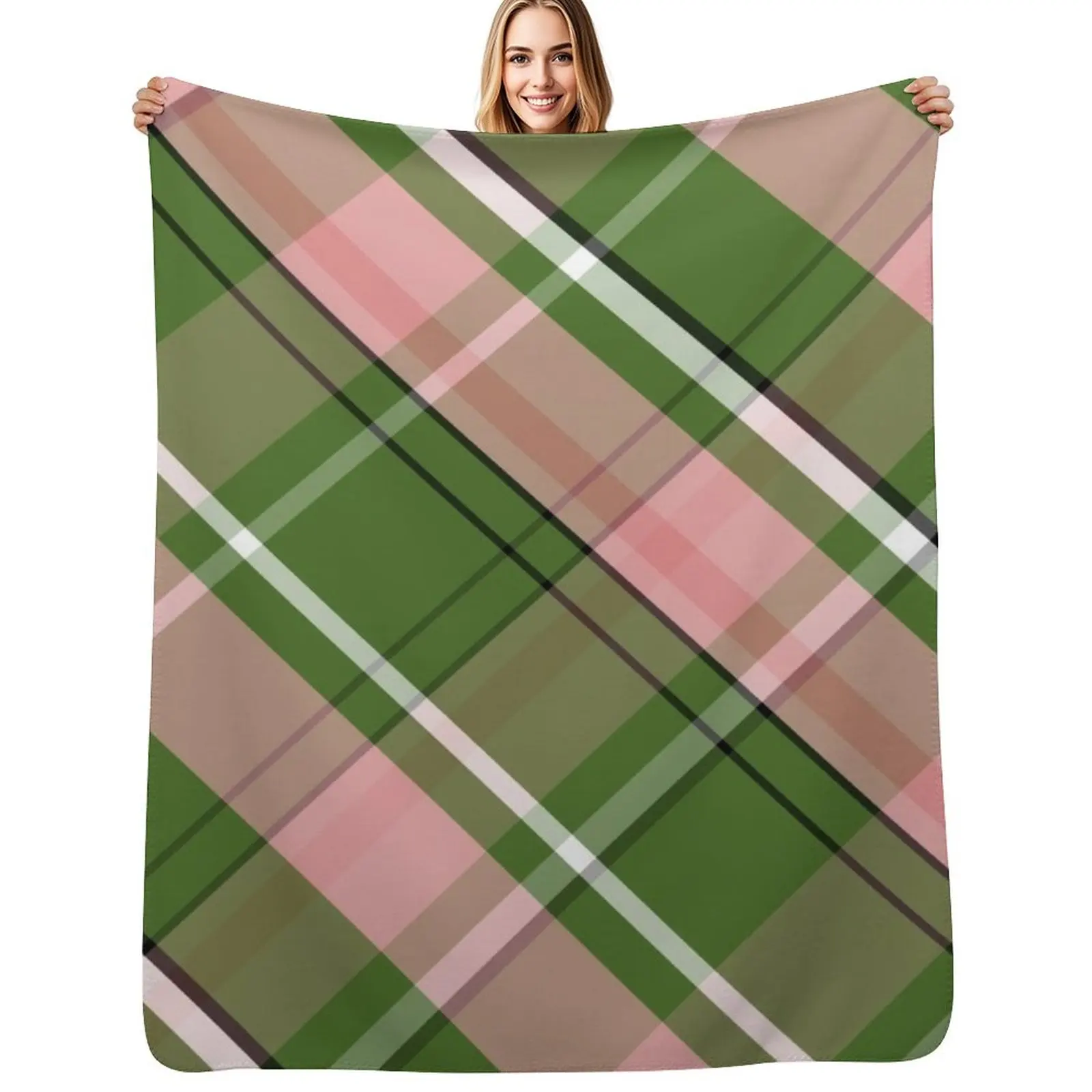 Pink and Green Preppy Plaid Throw Blanket Warm Flannel Blanket for Couch Chair Bedroom
Pink and Green Preppy Plaid Throw Blanket Warm Flannel Blanket for Couch Chair Bedroom