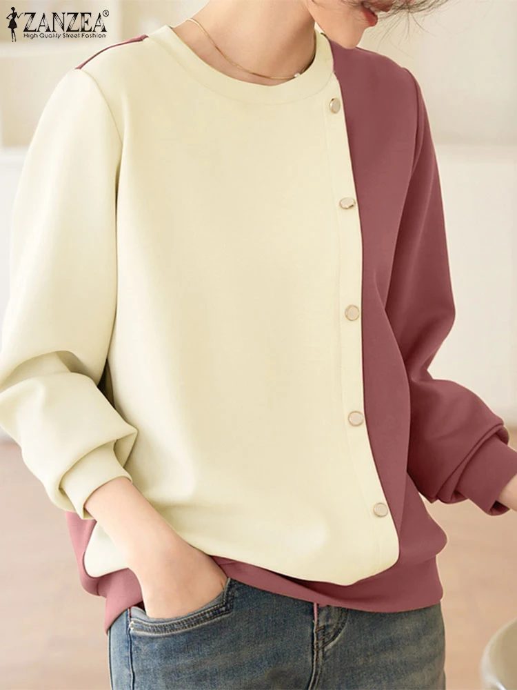 ZANZEA Fashion Autumn Sweatshirts Women Stylish Casual Patchwork Pullover Loose Sweater Hooded O Neck Long Sleeve Hoodies Tops
ZANZEA Fashion Autumn Sweatshirts Women Stylish Casual Patchwork Pullover Loose Sweater Hooded O Neck Long Sleeve Hoodies Tops