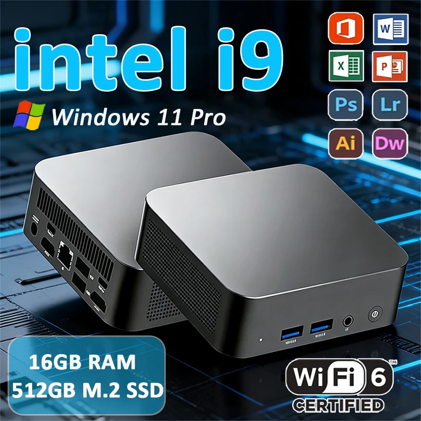 Portable Mini PC Windows 11 Pro Core i9 10980HK Desktop Gaming Computer PC 16GB RAM 1TB 2TB SSD WiFi 6 Portable Pc Gamer
Portable Mini PC Windows 11 Pro Core i9 10980HK Desktop Gaming Computer PC 16GB RAM 1TB 2TB SSD WiFi 6 Portable Pc Gamer