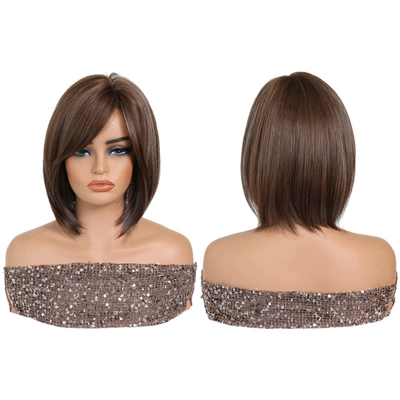 10 " Dark Brown Side Part Bob Wig For Women Natural Realistic Short Straight Hair Heat Resistant Synthetic Daily Wear Full Wig
10 " Dark Brown Side Part Bob Wig For Women Natural Realistic Short Straight Hair Heat Resistant Synthetic Daily Wear Full Wig
